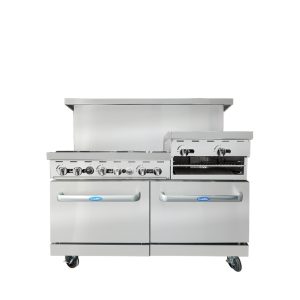 AGR-6B-24RGB 60" Range 6-Burner with 24" Raised Griddle and (2) 26" Ovens, Gas